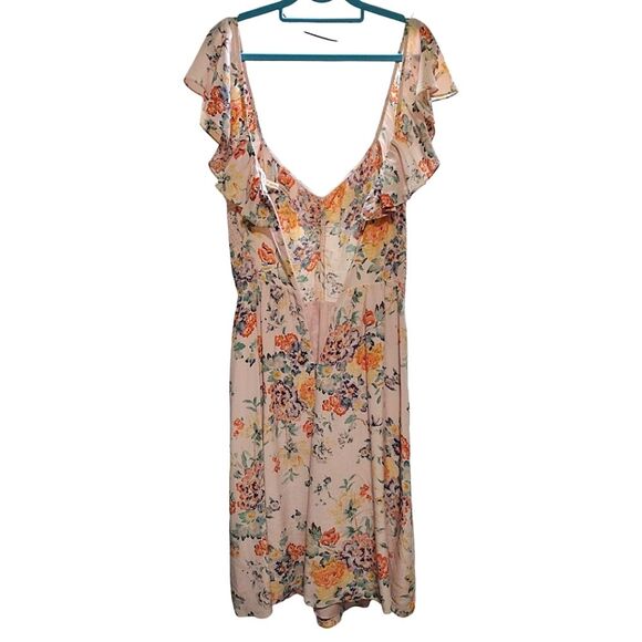 Rebecca Taylor 'Marlena' Silk Floral Print Ruffle Dress, Size 4, Multicolored - Picture 5 of 8